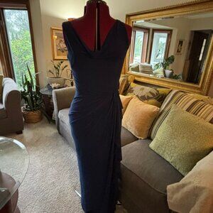 CHAPS EVENING by Ralph Lauren Blue Size 4 Gown Mother of the Bride Groom Wedding